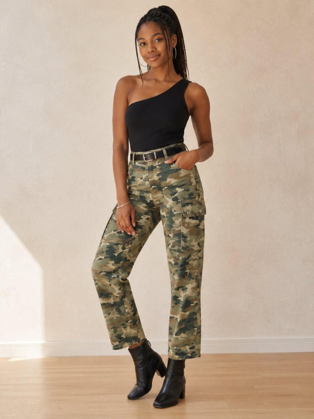 NEW Free People Remy crop camouflage pants 28